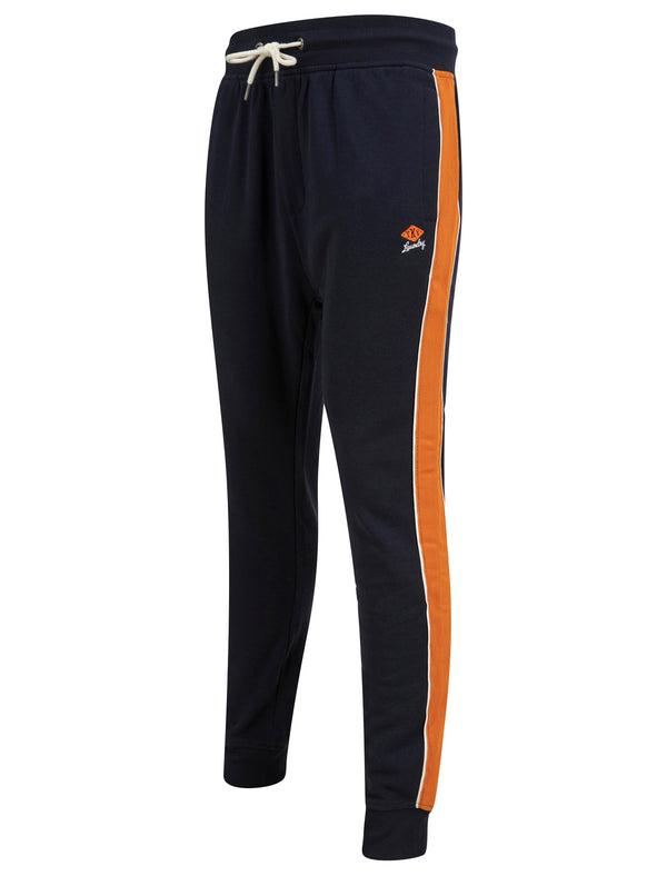Invidia Cuffed Joggers with Colour Block Side Panels in Sky Captain Navy - Tokyo Laundry