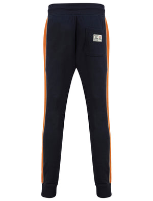 Invidia Cuffed Joggers with Colour Block Side Panels in Sky Captain Navy - Tokyo Laundry