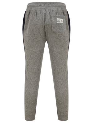Travel Cuffed Joggers with Tape Detail in Mid Grey Marl - Tokyo Laundry