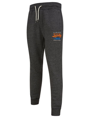 Intent Brushback Fleece Cuffed Joggers in Black Grindle - Tokyo Laundry