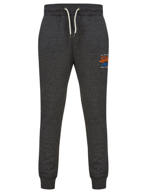 Intent Brushback Fleece Cuffed Joggers in Black Grindle - Tokyo Laundry