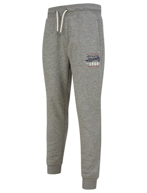 Intent Brushback Fleece Cuffed Joggers in Light Grey Grindle - Tokyo Laundry