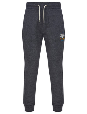Intent Brushback Fleece Cuffed Joggers in Navy Grindle - Tokyo Laundry