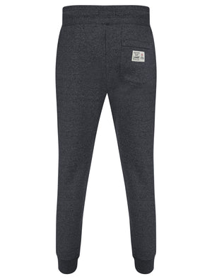 Intent Brushback Fleece Cuffed Joggers in Navy Grindle - Tokyo Laundry