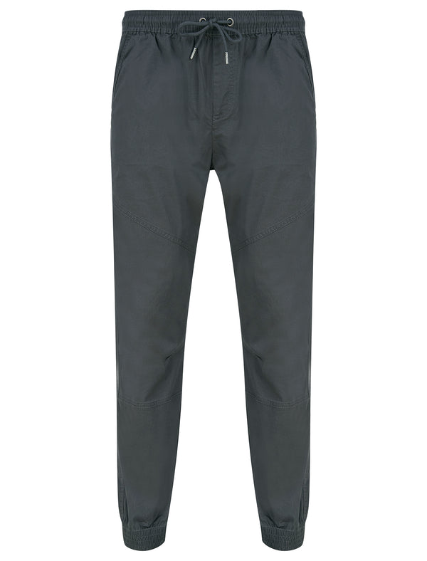 Portmany Stretch Cotton Twill Cuffed Cargo Jogger Pants in Asphalt Grey - Tokyo Laundry