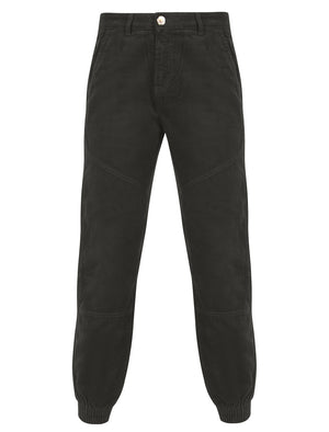 Baku Cotton Corduroy Elastic Cuffed Trousers in Jet Black - Tokyo Laundry