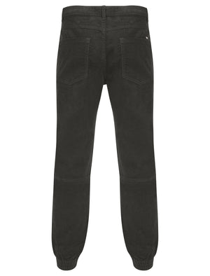 Baku Cotton Corduroy Elastic Cuffed Trousers in Jet Black - Tokyo Laundry