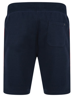 Taper Brushback Fleece Jogger Shorts with Tap Detail in Sky Captain Navy  - Tokyo Laundry