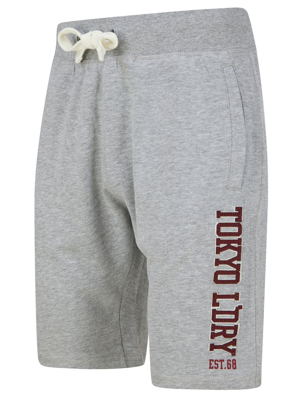 Sports Dept Applique Jogger Shorts in Light Grey Marl - Tokyo Laundry