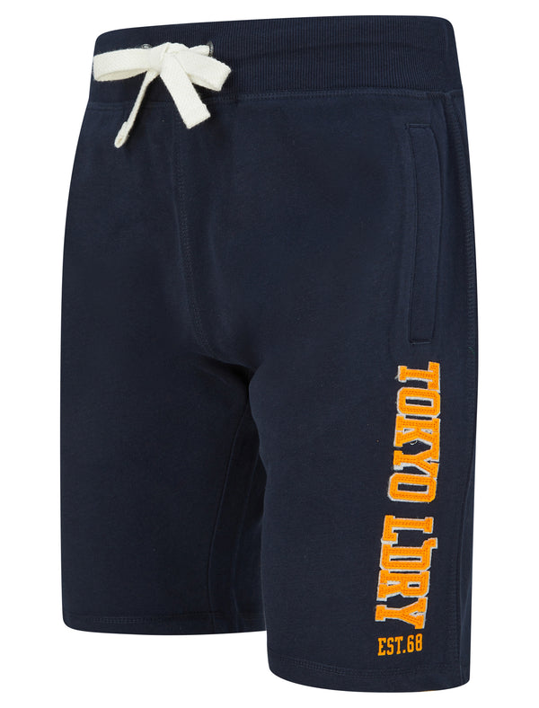 Sports Dept Applique Jogger Shorts in Sky Captain Navy - Tokyo Laundry