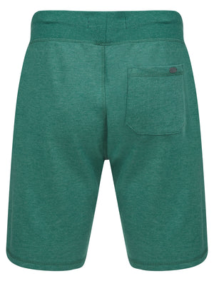 OG Tokyo Motif Brushback Fleece Jogger Shorts in Spruce Green Marl - Tokyo Laundry