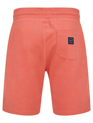 Dischord Motif Brushback Fleece Jogger Shorts in Faded Peach - Tokyo Laundry