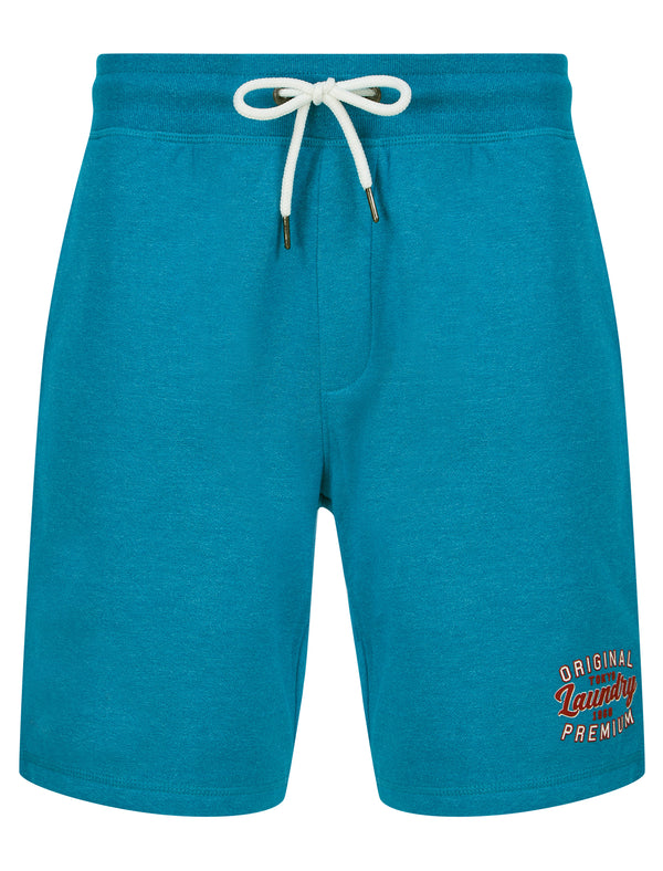 Masses Brushback Fleece Jogger Shorts in Sea Grindle - Tokyo Laundry