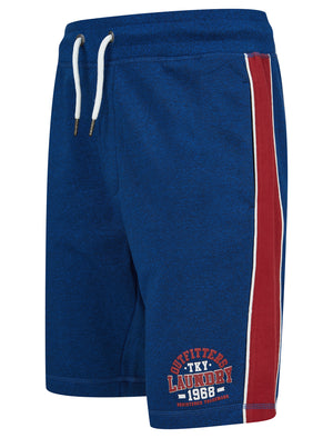 Edit Grindle Jogger Shorts with Contrast Panels in Blue  - Tokyo Laundry