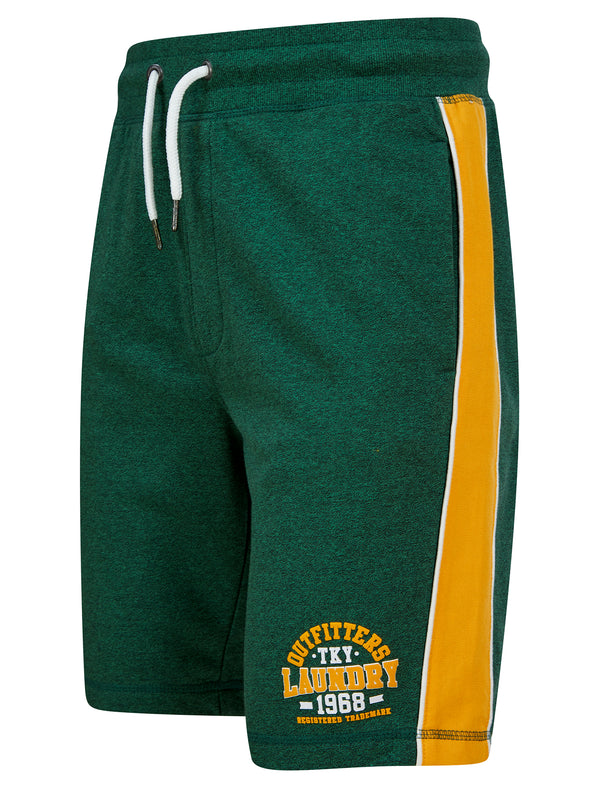 Edit Grindle Jogger Shorts with Contrast Panels in Green  - Tokyo Laundry