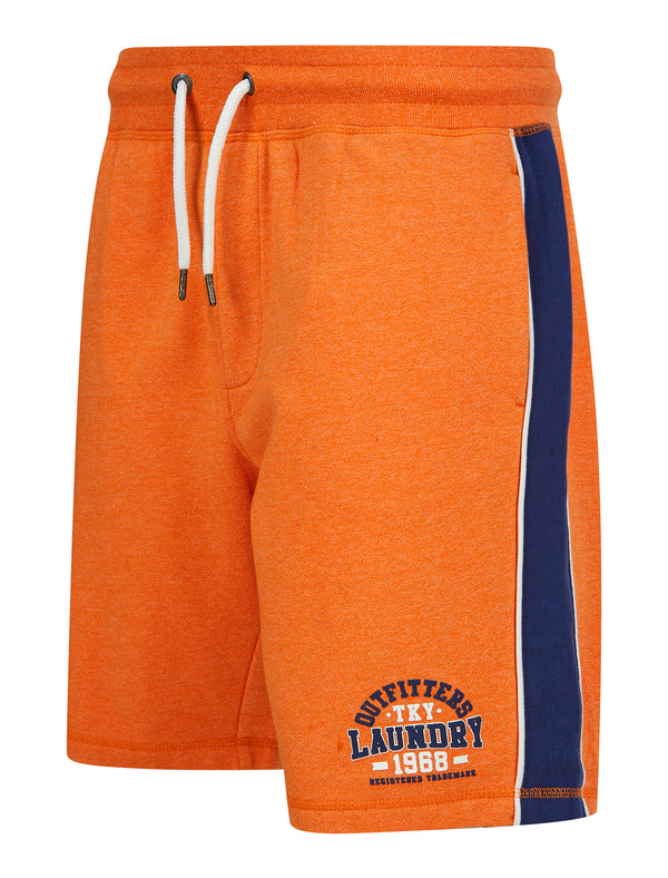 Edit Grindle Jogger Shorts with Contrast Panels in Orange  - Tokyo Laundry
