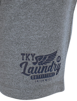 Fayle Brushback Fleece Jogger Shorts in Light Grey Grindle - Tokyo Laundry