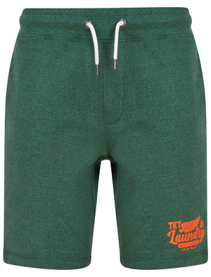 Fayle Brushback Fleece Jogger Shorts in Green Grindle - Tokyo Laundry