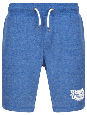Fayle Brushback Fleece Jogger Shorts in Light Blue Grindle - Tokyo Laundry