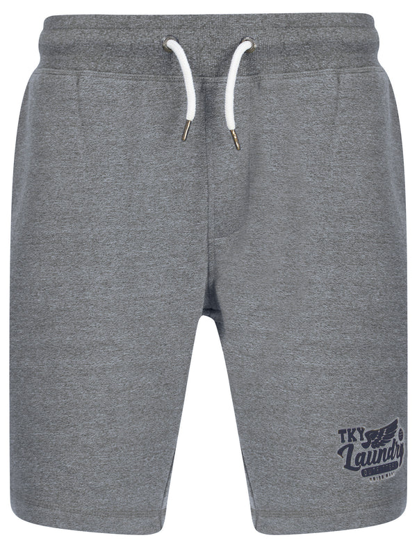 Fayle Brushback Fleece Jogger Shorts in Light Grey Grindle - Tokyo Laundry