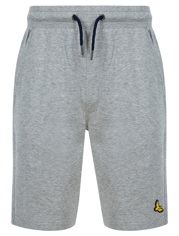 Sudrey Brushback Fleece Jogger Shorts in Light Grey Marl - Kensington Eastside