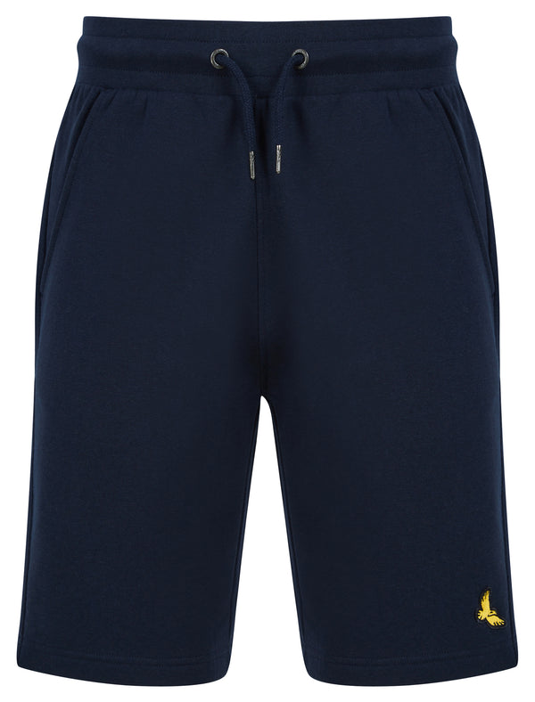 Sudrey Brushback Fleece Jogger Shorts in Sky Captain Navy - Kensington Eastside