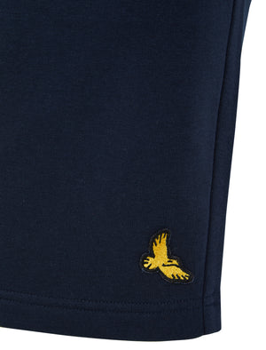 Sudrey Brushback Fleece Jogger Shorts in Sky Captain Navy - Kensington Eastside