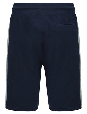 Sulina Brushback Fleece Jogger Shorts with Contrast Panels in Light Grey Marl - Kensington Eastside