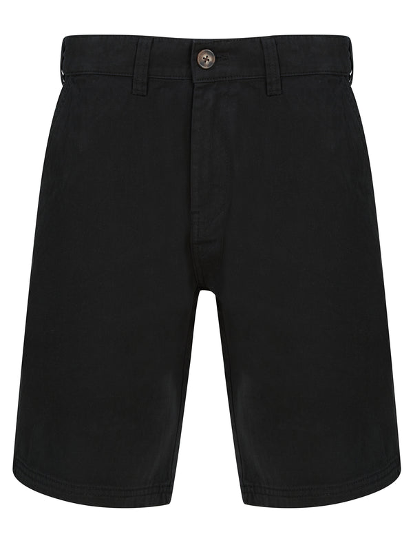Kynance Cotton Twill Chino Shorts in Jet Black - Kensington Eastside