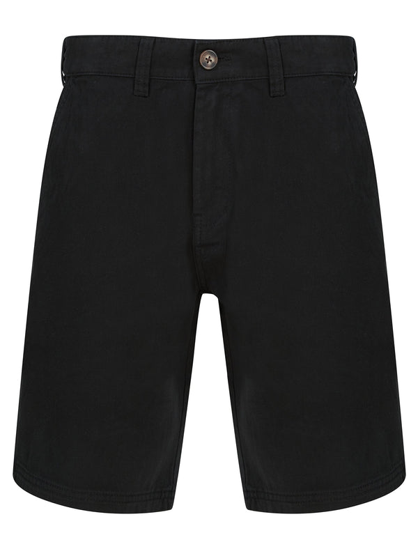 Aidan Cotton Twill Chino Shorts in Jet Black - Kensington Eastside