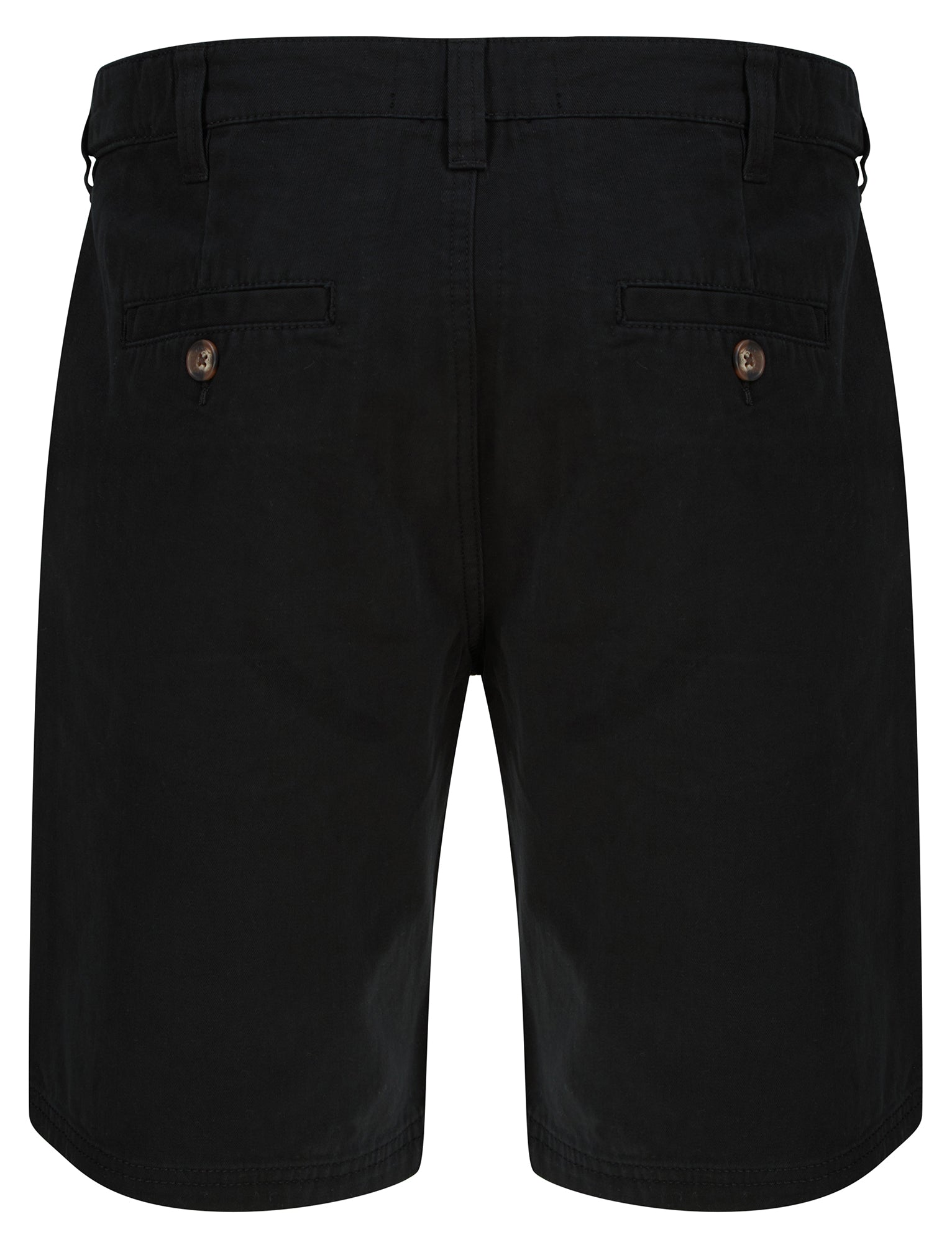 Kynance Cotton Twill Chino Shorts in Jet Black - Kensington