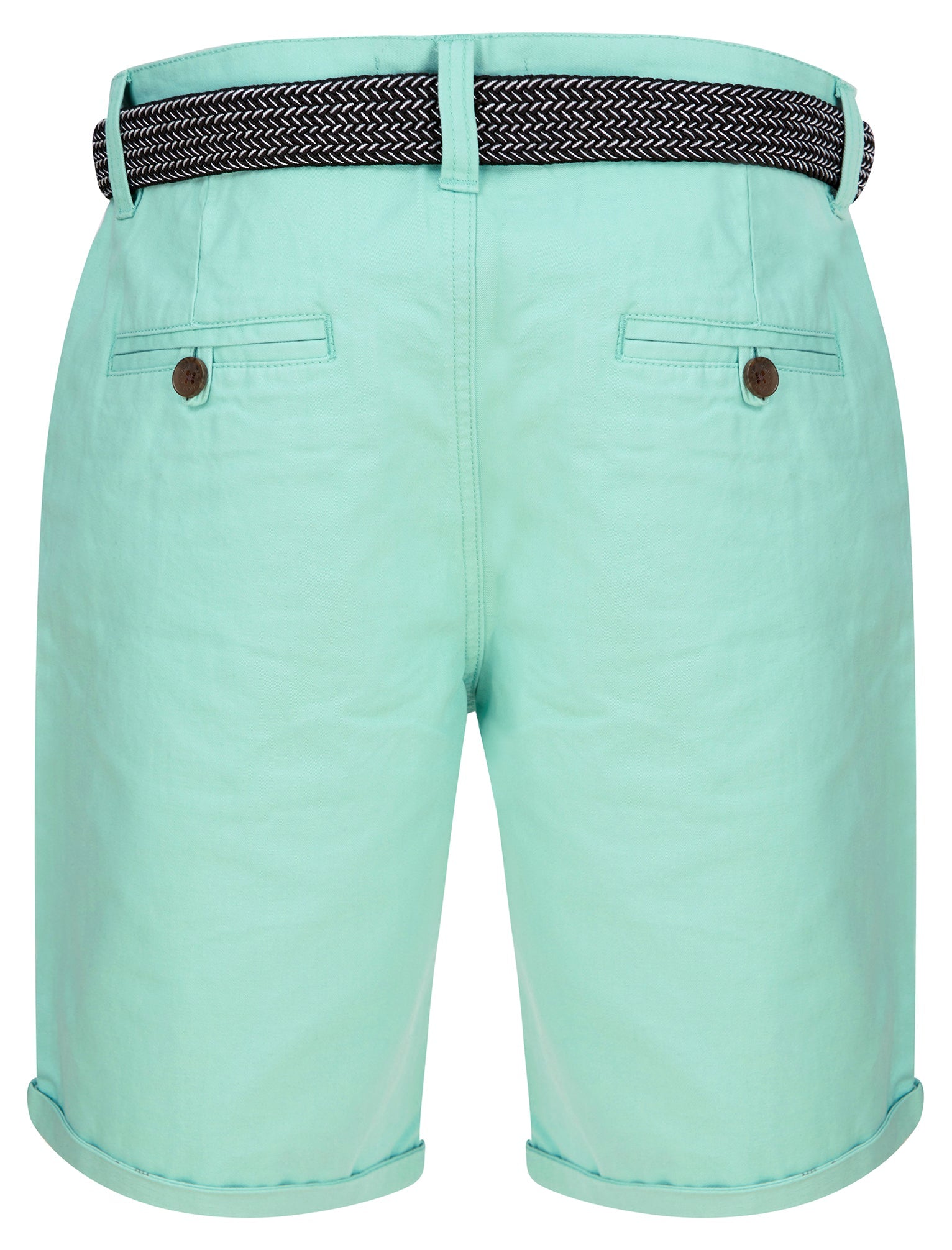 Dexter Cotton Twill Chino Shorts With Woven Belt in Mint Tokyo Laund Tokyo Laundry