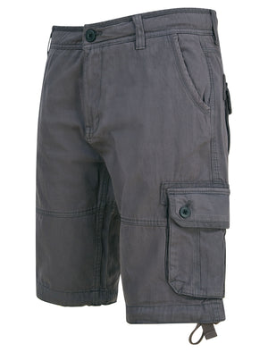 Pentire Cotton Twill Cargo Shorts in Charcoal - Tokyo Laundry