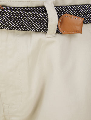 Cortez Cotton Twill Chino Shorts with Woven Belt in Moonstruck - Kensington Eastside