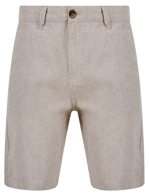 Kahana Cotton Linen Chino Shorts in Nomad Sand - Tokyo Laundry