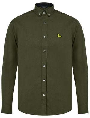 Ashbourne Cotton Twill Long Sleeve Shirt in Grape Leaf - Kensington Eastside