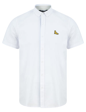Mixam Short Sleeve Cotton Twill Shirt in Bright White  - Kensington Eastside