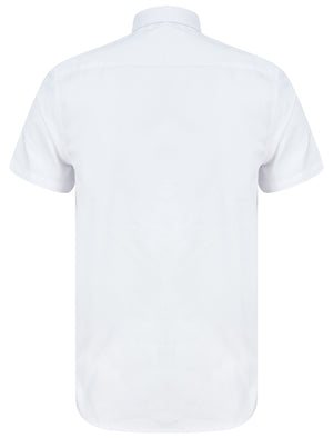 Mixam Short Sleeve Cotton Twill Shirt in Bright White  - Kensington Eastside