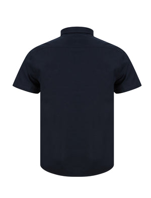 Mixam Short Sleeve Cotton Twill Shirt in Sky Captain Navy - Kensington Eastside
