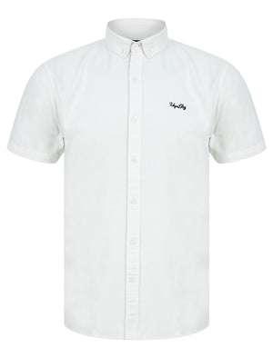 Elbury Short Sleeve Cotton Twill Shirt in Bright White  - Tokyo Laundry