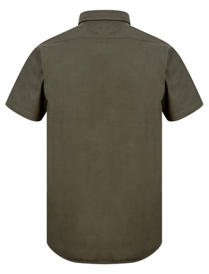 Elbury Short Sleeve Cotton Twill Shirt in Dusty Olive  - Tokyo Laundry