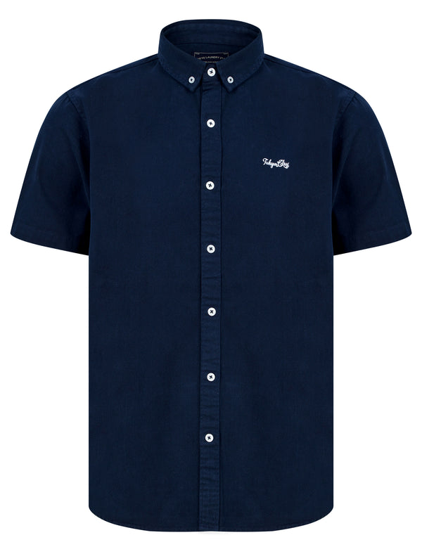 Elbury Short Sleeve Cotton Twill Shirt in Sky Captain Navy  - Tokyo Laundry