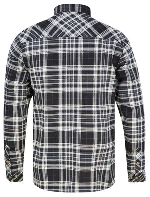 Acadian Checked Cotton Flannel Shirt in Jet Black - Tokyo Laundry