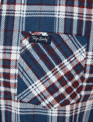 Acadian Checked Cotton Flannel Shirt in Ensign Blue - Tokyo Laundry