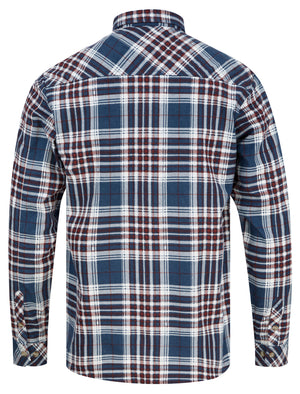 Acadian Checked Cotton Flannel Shirt in Ensign Blue - Tokyo Laundry