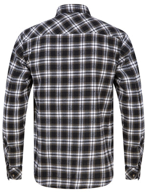 McKinley Yarn Dyed Checked Cotton Flannel Shirt in Black / White - Tokyo Laundry