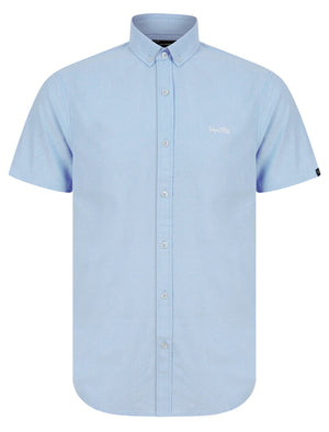 Elbury 2 Short Sleeve Cotton Twill Shirt in Windsurfer Blue  - Tokyo Laundry