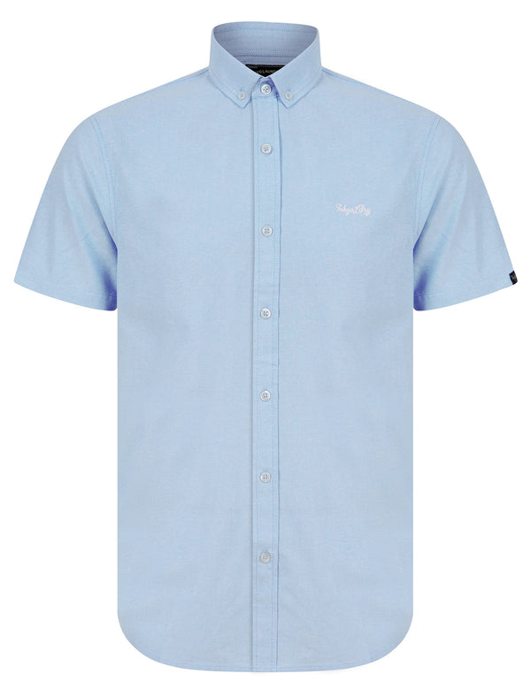 Elbury 2 Short Sleeve Cotton Twill Shirt in Windsurfer Blue  - Tokyo Laundry