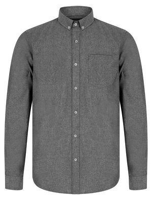 Pompei Cotton Chambray Long Sleeve Shirt in Black - Tokyo Laundry