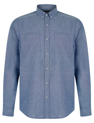 Pompei Cotton Chambray Long Sleeve Shirt in Blue - Tokyo Laundry